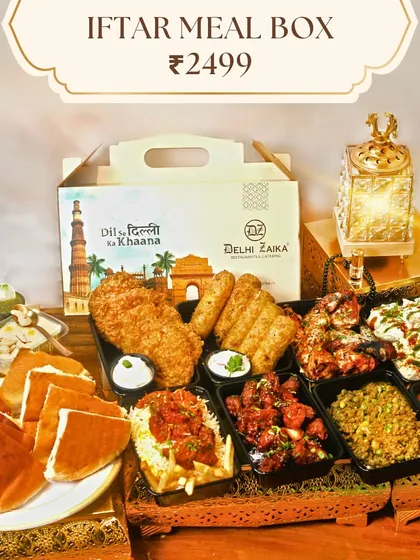 Another view of the exquisite Iftar Meal Box, a feast for the senses. This box is curated to elevate your Iftar experience with a wide range of authentic flavors.