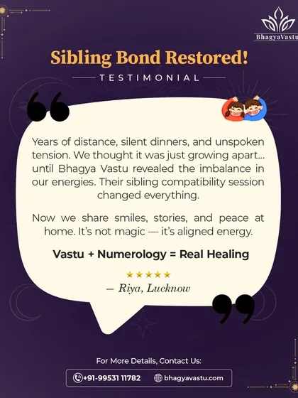 This is why I do what I do. Riya's story shows how aligning sibling energies through a Vastu and Numerology compatibility session restored peace and connection in her family. It’s not magic, it’s about correcting energetic imbalances to heal relationships from the root.