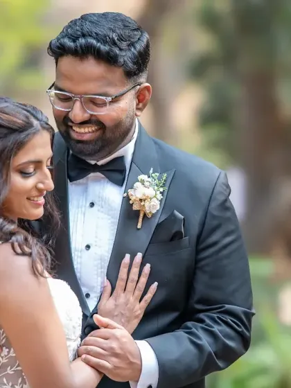 A sweet, happy moment between the newlyweds. My focus is always on capturing the real smiles and genuine connection that make each couple's wedding story unique.