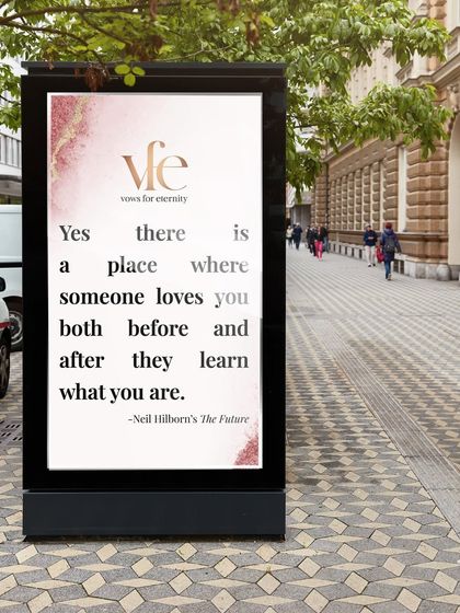 "Yes, there is a place where someone loves you both before and after they learn what you are." This is the place of unconditional acceptance we all seek.