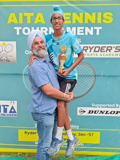 Another proud father-son moment for Gurrshan after his consistent performances.