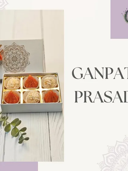 Our Ganpati Prasad offering, featuring beautifully boxed modaks. A perfect gift for the festive season.