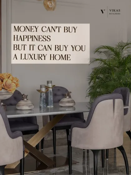 While money can't buy happiness, it can secure a luxury home where happy memories are made. This elegant dining room is a perfect example of the refined lifestyle we create.
