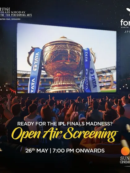 Why watch the IPL finals at home? Join us for a massive open-air screening with fellow fans, food, drinks, and an unbeatable atmosphere.