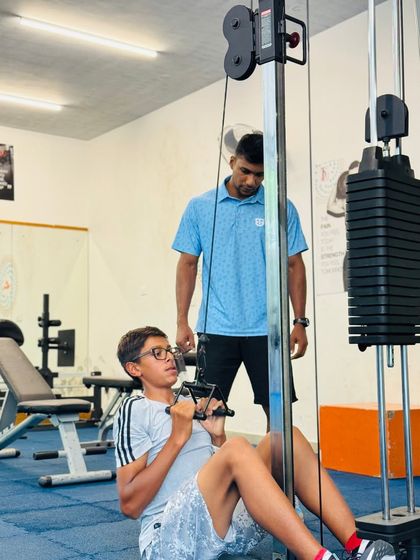 Meet Coach Bharani, our Strength & Conditioning Expert. He leads with energy and sweat, demonstrating every drill from running mechanics to explosive strength work. He instills grit and the confidence to handle pressure when it counts.