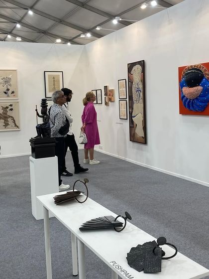The diverse crowd at Art Mumbai, reflecting the wide appeal of the artists we represent.