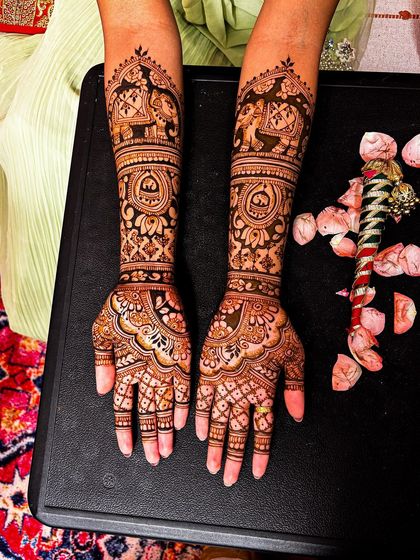 Lotus Mehendi Arts - Bridal & Occasion Mehendi Elaborate Bridal Designs photo 81