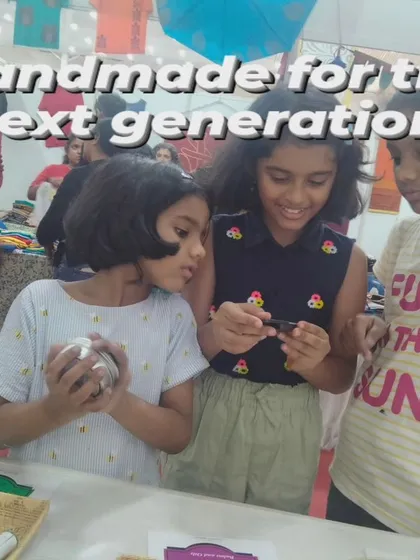 Handmade for the next generation. Young visitors are fascinated by the natural, handmade products at the Granny Gregs stall.