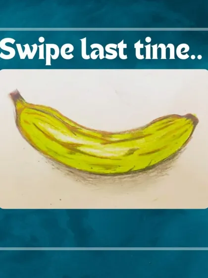 This banana drawing is a great example of how we teach kids to see shapes and shadows in everyday objects. The result is a confident and realistic piece of art.