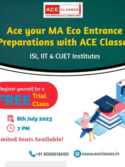 We invite you to a free trial class for our MA Eco Entrance preparations for ISI, IIT, and CUET institutes. Experience our teaching style before you enroll.