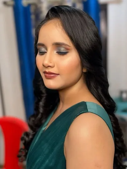 A classic party look with a subtle smokey eye and Hollywood waves. This is a versatile style that works for any evening event.