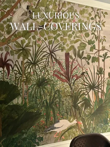 Our luxurious wallcoverings are the unsung heroes of interior design. This vibrant jungle mural, featuring exotic birds and foliage, turns a simple wall into a stunning focal point that tells a story.