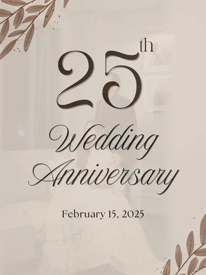 A milestone 25th wedding anniversary celebration. I also specialize in planning elegant and grand anniversary parties that honor a couple's journey.