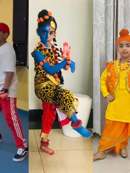 At our studio, you can explore all kinds of dance. This collage shows the amazing variety from our summer camp, including modern hip-hop, traditional Punjabi folk, and classical Indian dance forms.