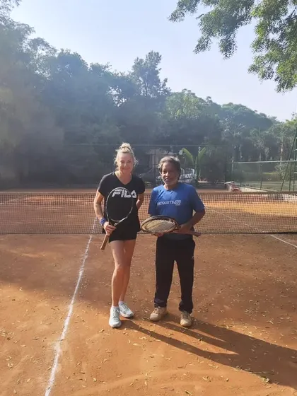 Tennis connects people across the globe. It was a pleasure to host and train with Radmila, a passionate player from Florida, at our academy in Delhi. We welcome players from all over the world to share their love for the game and train on our courts.