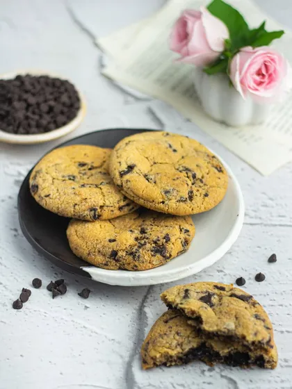 The ultimate classic: my chocolate chip cookies. They are perfectly soft and chewy, just like they should be. Find them on Swiggy!