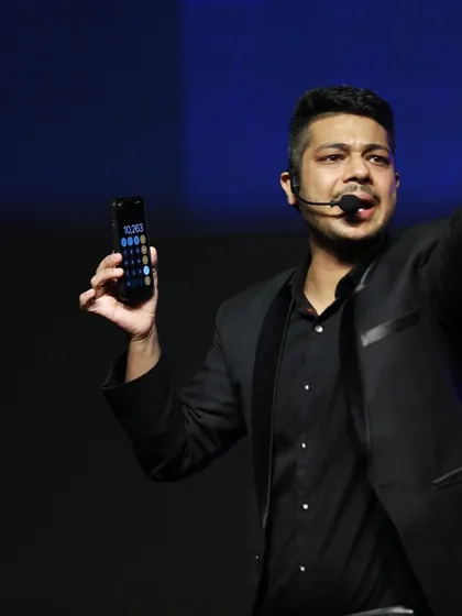 On stage, I bring a high-energy, interactive performance that captivates the entire room. This shot from the Hike 2024 Gala Night captures me in my element, connecting with the audience.
