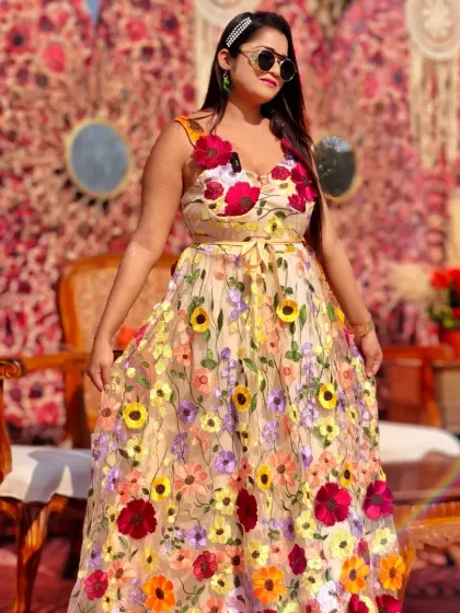 Hosting the Mehndi and Haldi carnival for Ayush and Pragati at the stunning Ananta Spa & Resort. The day was filled with color, energy, and the purest joy.