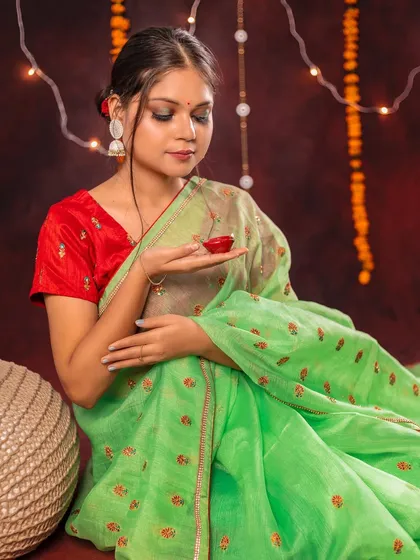 This is a final shot from our festive Diwali workshop. Students learn how to use lighting, from simple diyas to professional strobes, to create beautiful, atmospheric portraits like this one.