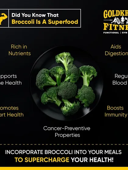 Broccoli is a true superfood. It's rich in nutrients, supports bone and heart health, aids digestion, and boosts immunity, making it a great addition to any meal plan.