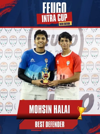 Mohsin Halai, recognized as the Best Defender for his dominant defensive work in the U-17/19 category.