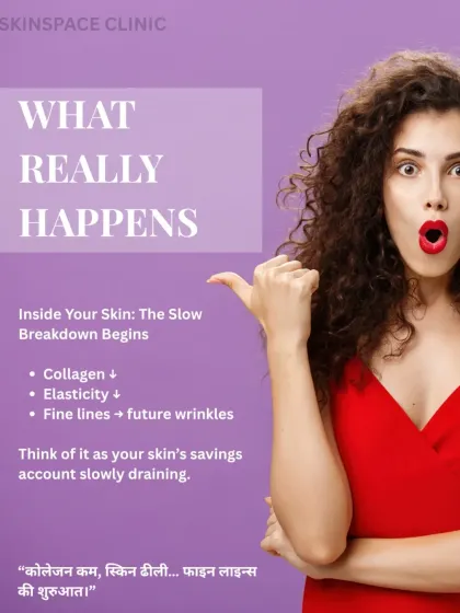 What really happens inside your skin as you age? Collagen and elasticity decrease, and fine lines begin to form, which will later become wrinkles. Think of it as your skin's savings account slowly draining.