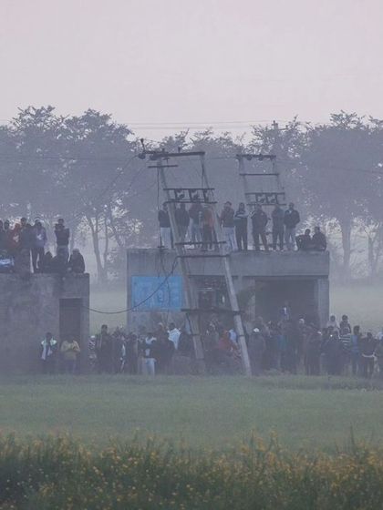 The scale of the crowd that gathered to witness the tiger shows the immense pressure on both the animal and the rescue teams.