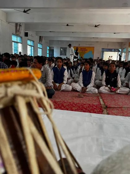 Playing for an audience of dedicated students in Madhya Pradesh. It's inspiring to see so much interest in classical music among the youth.