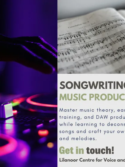 Learn to write and produce your own music. Our course covers music theory, ear training, and an introduction to Digital Audio Workstations (DAWs).