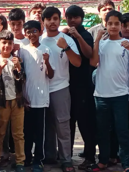 A moment of pride and unity with my students at the Nainital summer camp. Every student here has pushed their limits, and their strong stances show the confidence they have gained. Osu!