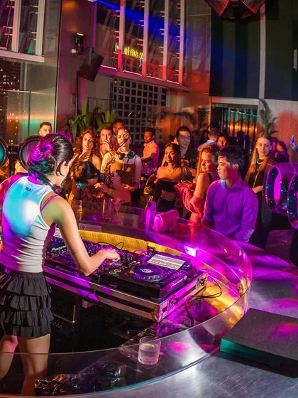 The crowd at Wet Deck in Kuala Lumpur. It's always amazing to play for an international audience and see them connect with my music.