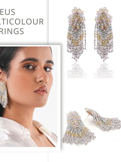 The Coleus Multicolour Earrings are versatile enough to pair with both formal and casual chic ensembles.