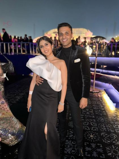 My client Anmol looking the part of the premium man in this tailored black velvet jacket. It's a perfect example of tailored perfection for a special night out.