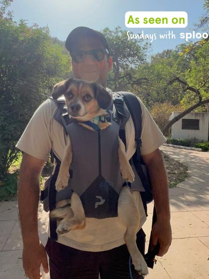 Hansa riding in style to one of our community walks. We love seeing how our community members make every journey an adventure.