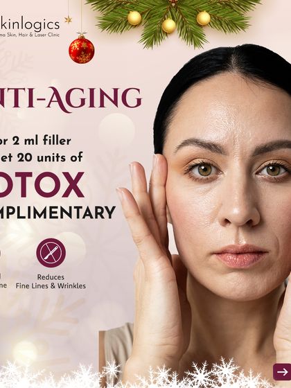 My New Year anti-aging package is here. When you pay for 2ml of filler to restore lost volume, you receive 20 units of Botox complimentary to smooth out fine lines and wrinkles.