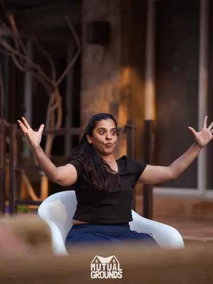Having a little fun during a workshop. Bringing humor and lightheartedness into my sessions is key to breaking down barriers and making the experience enjoyable for everyone.