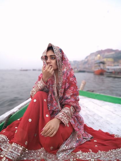 A portrait that reflects the deep, emotional connection one can find in Varanasi. The subject's gaze is filled with the stories the city has whispered to her.