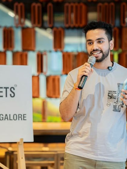 A performer at our "Seasons" event. We love how a single theme can inspire so many unique and personal poems.