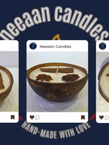 Spicing things up, one candle at a time. This coconut shell candle with cinnamon and star anise is all about cozy vibes.