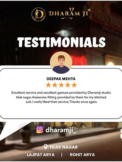 "Awesome fitting provided by them for my stitched suit." It's great to hear feedback like this from Deepak. A perfect fit is what I always aim for.