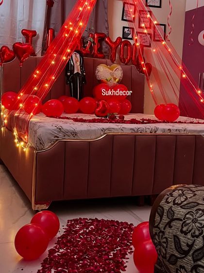 Sukh Decor - Romantic Surprise Decoration Romantic Bedroom Surprises photo 23