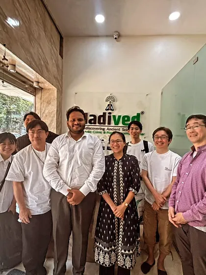 A group photo with delegates from Japan who visited my clinic to learn about holistic healing. Sharing knowledge across cultures is a beautiful way to promote wellness.