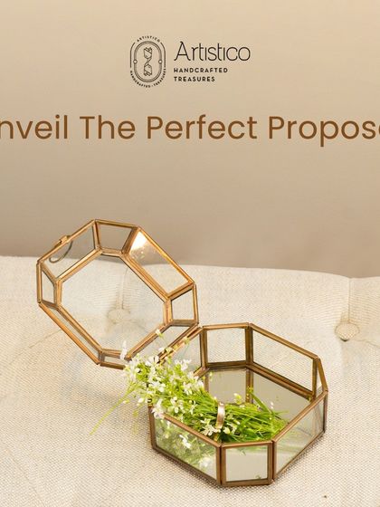Looking for a unique engagement ring box? My brass and glass ring case is designed to showcase the ring beautifully, making your proposal even more special.