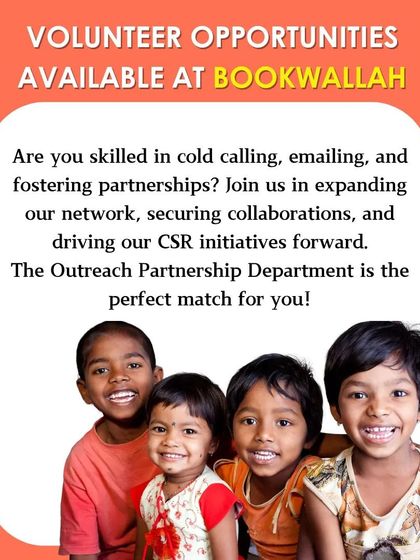 Are you skilled in cold calling, emailing, and fostering partnerships? Our Outreach Partnership Department is looking for volunteers to help us expand our network and drive our CSR initiatives forward.