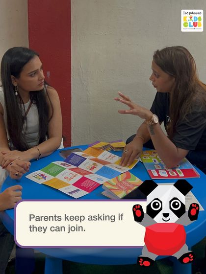 Another "regret"? Parents keep asking if they can join in on the fun too. Our mascot, Pan-pan the panda, represents our focus on social and emotional learning.