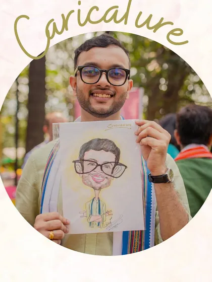 A live caricature artist is a fantastic way to entertain guests and give them a unique, personalized wedding favor to take home.