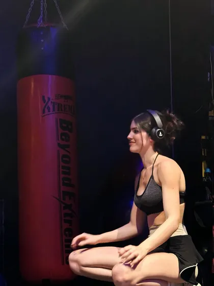 Taking a moment to breathe and focus between rounds. Fitness is as much a mental game as it is physical, and we encourage our members to find their zone.