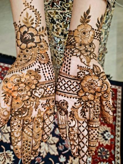 A new, trending design featuring a mix of floral elements and delicate netting.