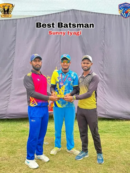 The Best Batsman award goes to Sunny Tyagi for his consistent run-scoring.