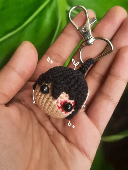 Here's a Zuko keychain I made for an Avatar: The Last Airbender fan! Getting his scar and signature hairstyle right was key to capturing his look.